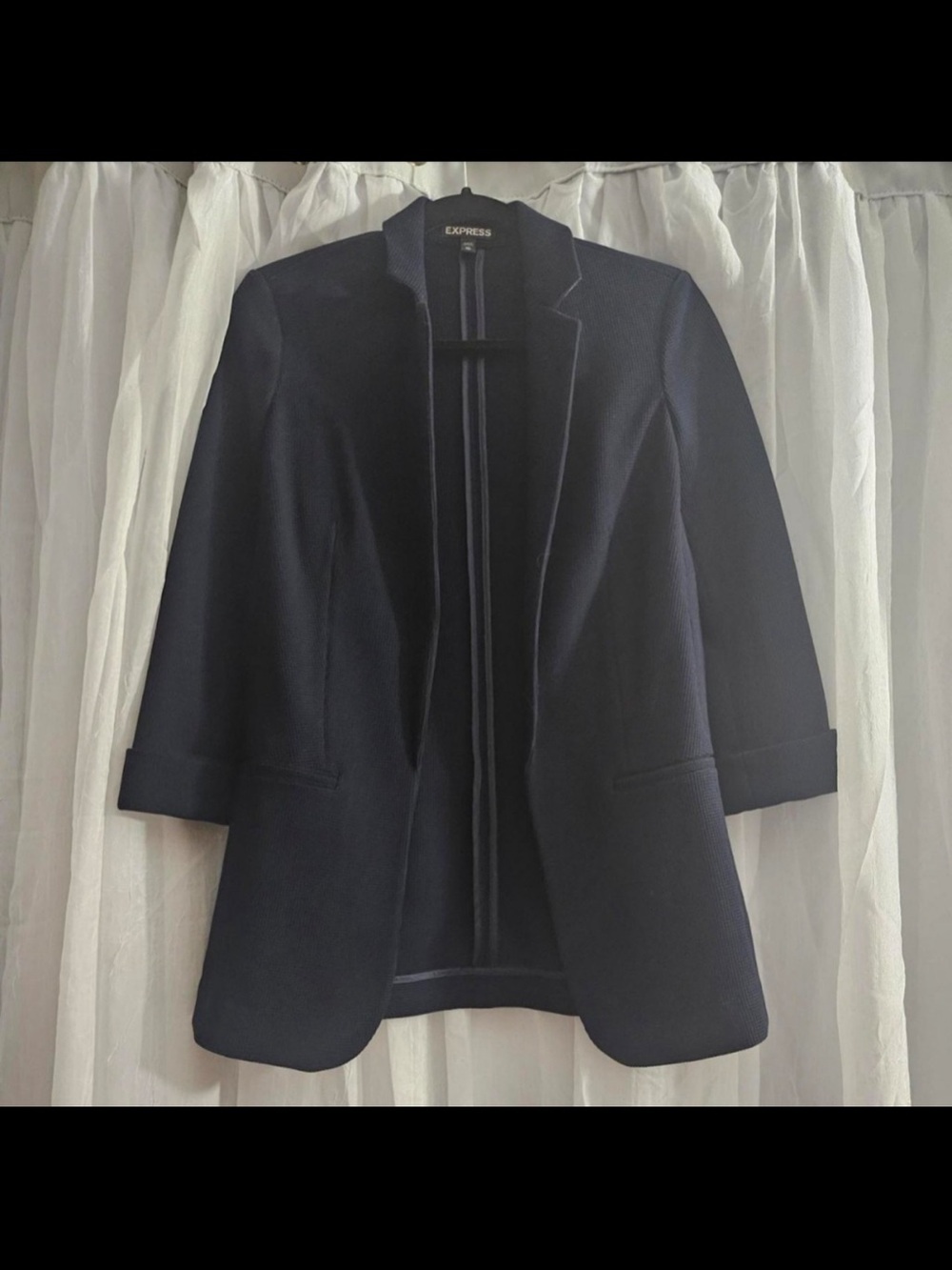 Express Navy Open-Front Blazer Jacket